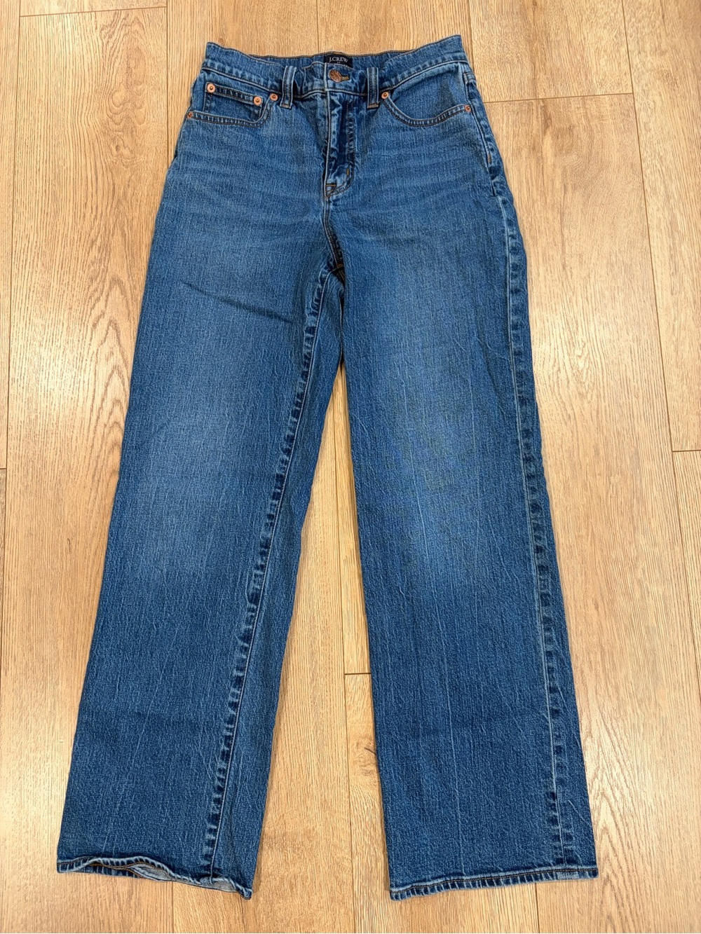 J.Crew Full Length Wide-Leg Jeans 25 High Rise Medium Wash